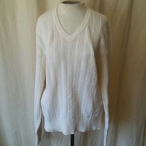 Vintage 1960s St. Croix cream V neck sweater